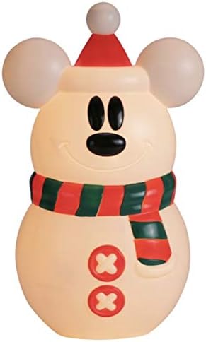 Gemmy Disney 24" Lighted Blow Mold Outdoor Decor - Snowman Stylized Mickey Mouse
