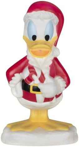 Lighted Christmas Blow Mold Festive Holiday Duck Figure in Santa Outfit