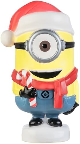 Gemmy Lighted Blow Mold Outdoor Decor Stuart w/Candy Cane 21.5"
