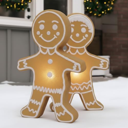Christmas Light-Up Gingerbread Figure